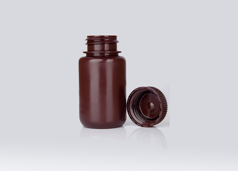 廣口試劑瓶，棕色，125ml